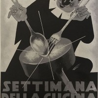 Manifesto Settimana della cucina 19-26 maggio, in «Bologna. Rivista mensile del Comune», n. 4, aprile 1935.